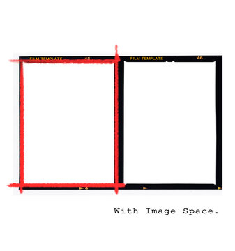 Medium format 120 film frame.With image space.
