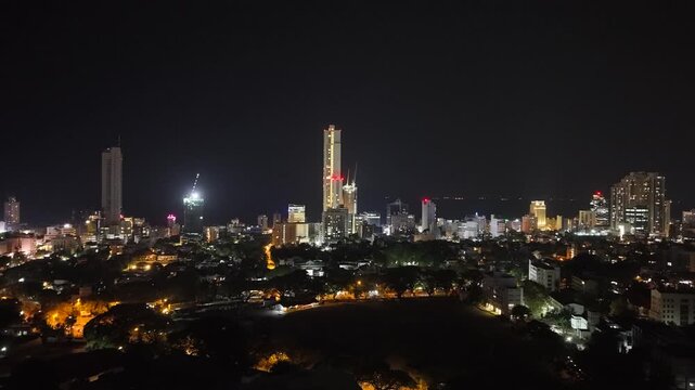 night view of the Colombo city