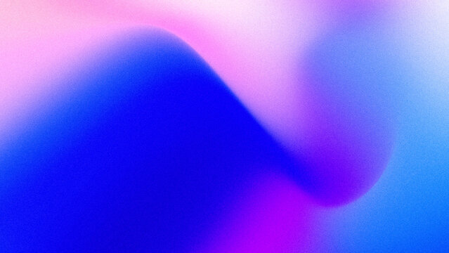 Vibrant blue and purple mesh gradient background with heavy grain texture for retro poster design