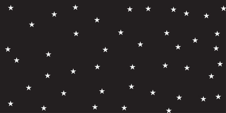 seamless withe and black floral decoration decor pattern with stars many stars vector wallpaper scattered across.