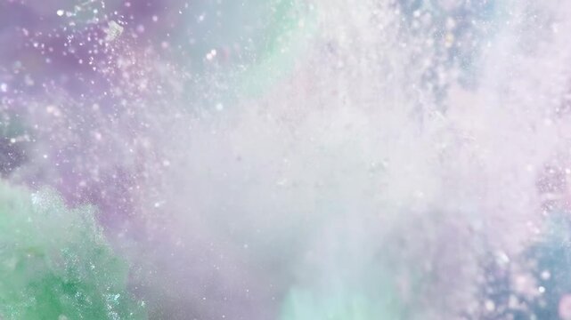 A million tiny crystals released into the sky concept. Abstract colorful crystal texture background with soft pastel hues and sparkling light effects