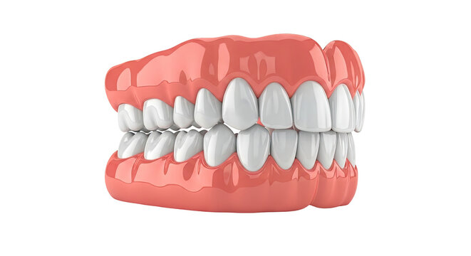 Close-up of Realistic Dental Prosthesis