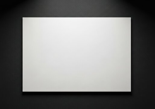 Blank paper rectangular frame on dark textured background with grainy dusty overlay, vintage photography aesthetic
