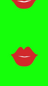 Video kiss icon illustration of a female lips