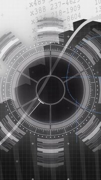 Vertical video: On data pulse central circular interface rotating wedge clockwise, showing readout