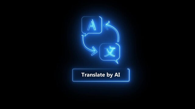 AI artificial intelligence translate chat communication message multilingual language global international online digital application software innovation technology concept