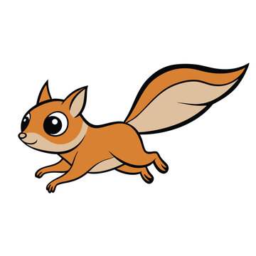 Cute Running Fox &ndash; Cartoon Animal Vector Illustration