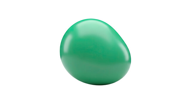 Single Green Smooth Stone