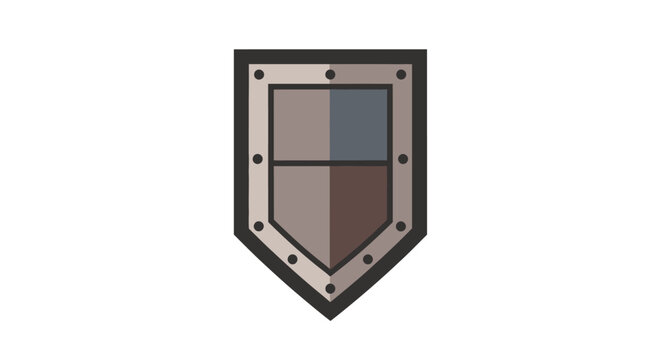Grey Shield Icon.