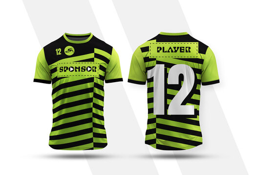 Football Team Jersey Kit Design Front And Back View