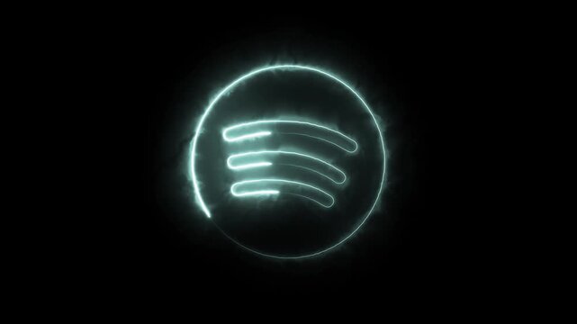 Mysterious glowing orb a cinematic visual effect with neon lines and dark background
