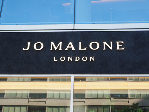 TOKYO, JAPAN - April 14, 2026: Sign on the front of a Jo Malone London store in Harajuku.