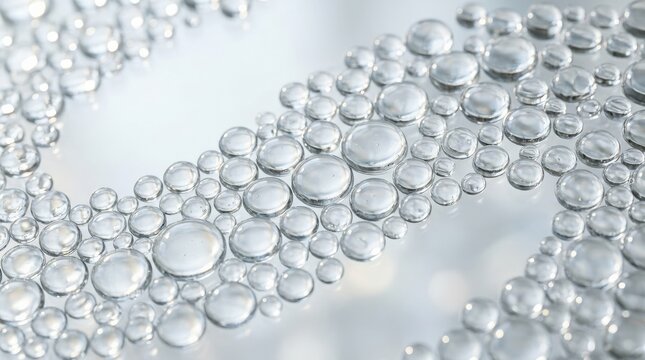 A 3D pattern of glass circles forming a refined abstract background, glossy transparency, soft reflections and minimalist modern elegance, ultra-realistic, no logos.