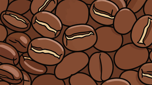 Coffee Beans Pattern Illustration Background