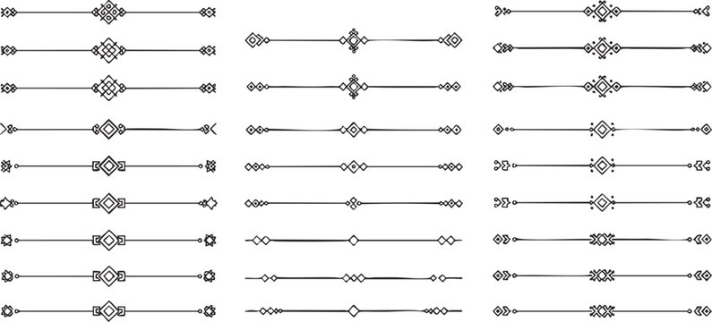 Geometric divider elements for graphic designers.