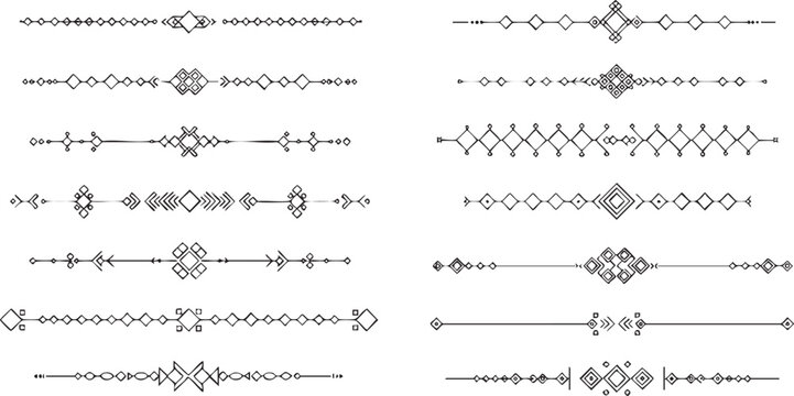Native style arrow dividers for decorative edging.