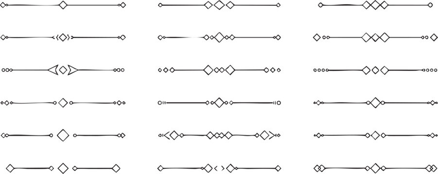 Minimalist geometric dividers set for editorial.