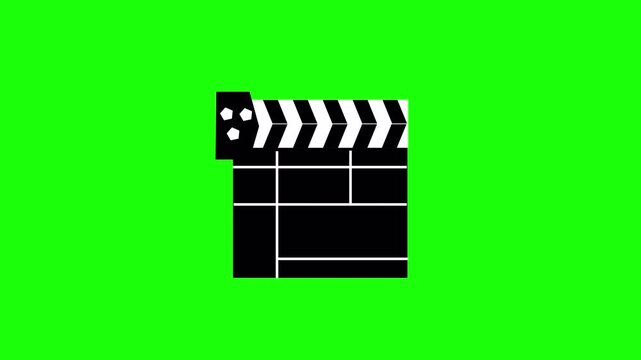 Movie clapper board animation on transparent background, deleted scenes  and retake words on film slate for uncut footage, mistake, bloopers, outtakes movie with alpha channel in 4k.
