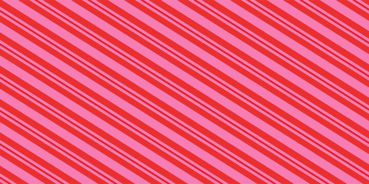 Candy Cane Stripes Seamless Pattern - Diagonal candy cane stripes repeating pattern design