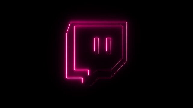 Neon twitch logo a vibrant and electrifying representation of live streaming and gaming culture
