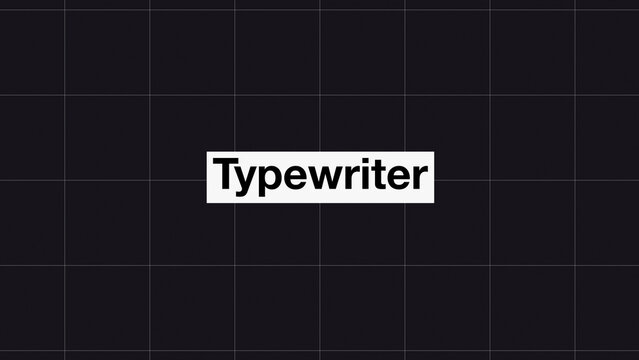 Typewriter Title 8