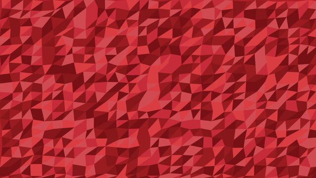 Red geometric pattern, a modern abstract low poly background with dynamic polygonal facets in shades of crimson and dark red, creating a textured wallpaper or template for websites,