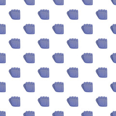 Fototapeta premium Blue denim jeans pockets creating a modern fabric repeat pattern