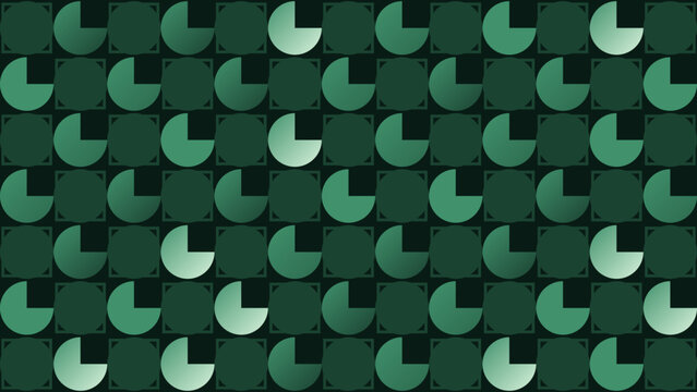 Seamless Abstract Geometric Green Pattern Vector Illustration