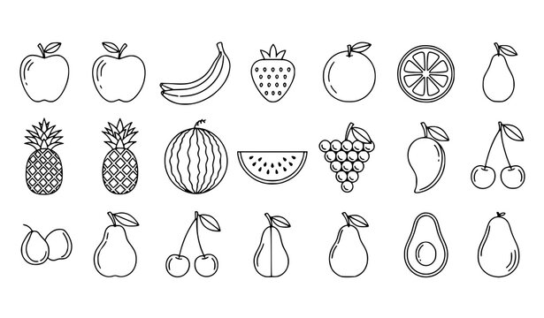 Minimalist mango silhouette vector with clean modern tropical fruit shape isolated on white background