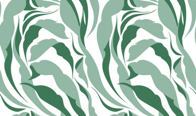 Decorative leaves pattern. Hand draw abstract leaf pattern © akın demirci