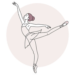Ballerina in elegant pose on white background. © Sirajum