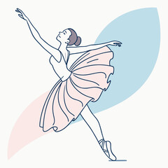 Ballet dancer in graceful pose with skirt. © Sirajum