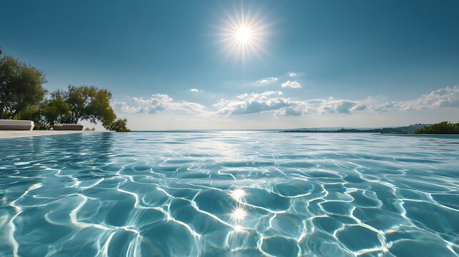 Infinity Pool Overlooking the Ocean at Sunset