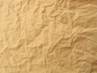 Obraz premium Crumpled brown kraft paper texture background. Perfect for vintage backgrounds, organic packaging concepts, or rustic design elements