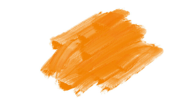 Light orange watercolor paint dab or marker smudge
