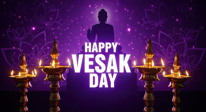 Celebrating vesak day a peaceful buddhist holiday with lights and reflection