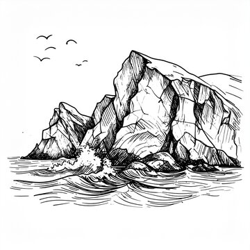 cliff sketch drawing