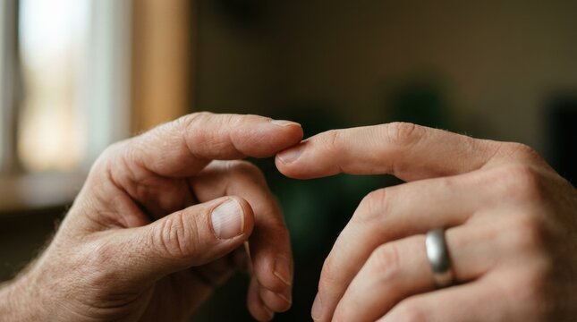 A close touch-based moment emphasizing human connection, fingertips meeting a textured surface or another hand, shallow depth of field and soft emotional lighting, ultra-realistic, no logos.