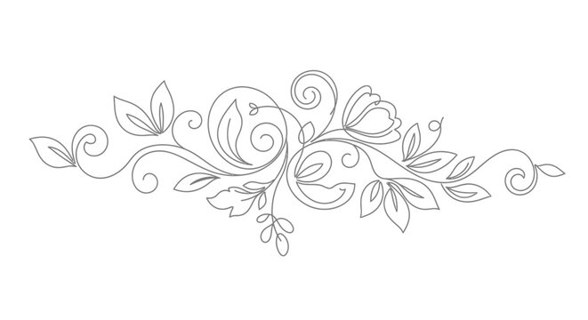 Intricate floral design with leaves.
