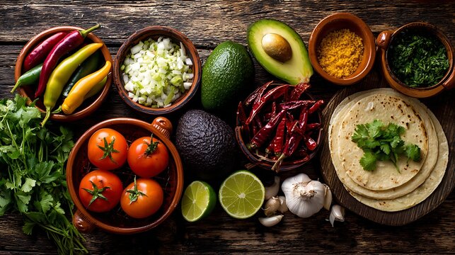 Fresh Mexican Ingredients and Tortillas / 新鮮なメキシコの食材とトルティーヤ