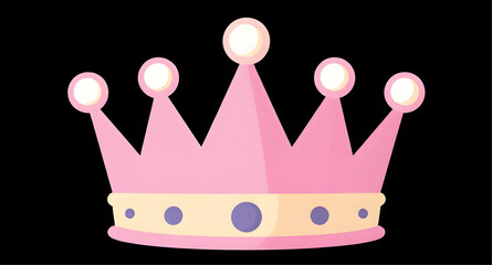 princess crown, pink crown icon, royal tiara, cute crown, fairy tale crown, girly design, queen crown, luxury symbol, crown illustration, royal icon, kids crown, fantasy crown, pink tiara, crown clipa © zpixel