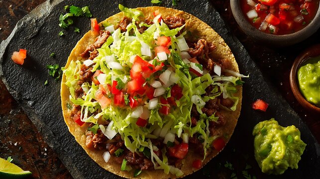 Fresh Street Taco with Various Toppings / 様々なトッピングの新鮮な屋台タコス