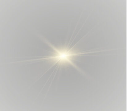 Single sun icon with sharp radiant rays and clean design png
