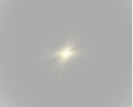 Minimal sun icon with clean outline and bright light effect png