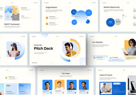 Modern Corporate Pitch Deck Presentation Template