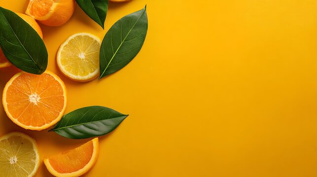 Vivid Orange and Leaf Arrangement / 鮮やかなオレンジと葉のアレンジメント