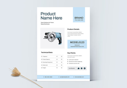 Product Technical Data Sheet Template