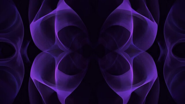 Mesmerizing purple abstract butterfly pattern with ethereal symmetry and graceful surreal design