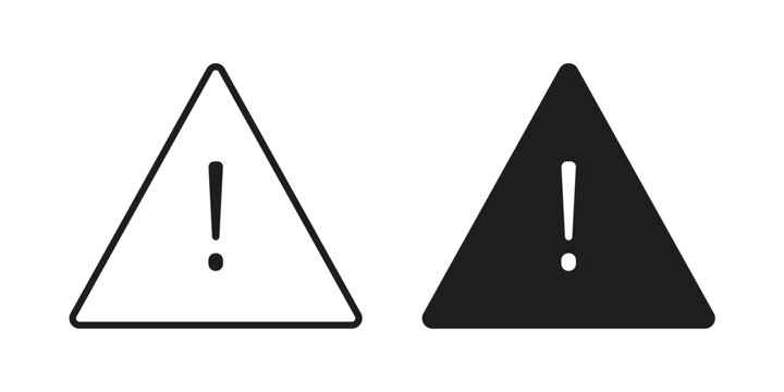 Alert icon design, logo, app, template set. Black icons