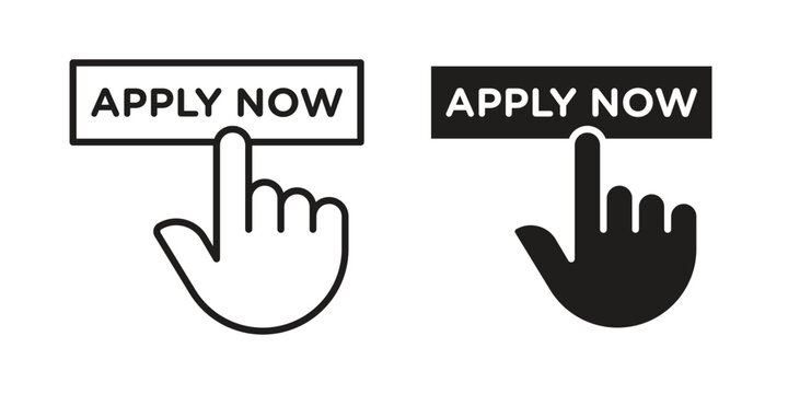 Apply icon design, logo, app, template set. Black icons